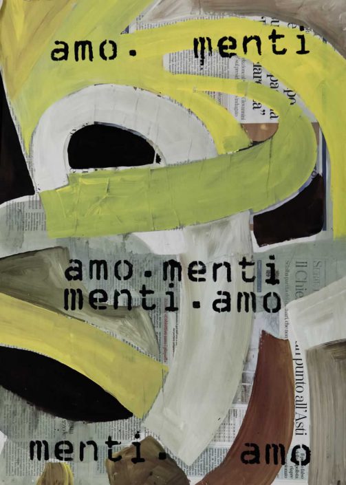 Andrea Bertotti-amo-menti-menti-amo -dipinto 70x50 Cod 0120110