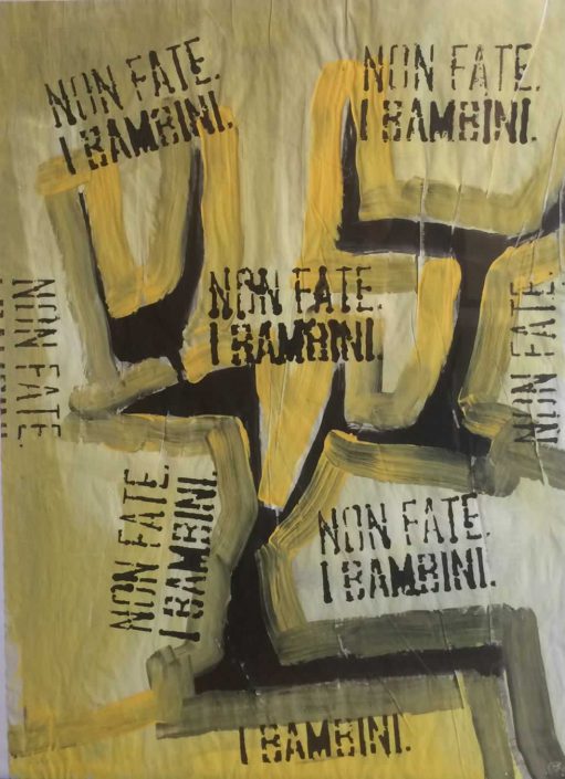 Andrea Bertotti-non Fate I Bambini-dipinto 70x50 Cod 0180710