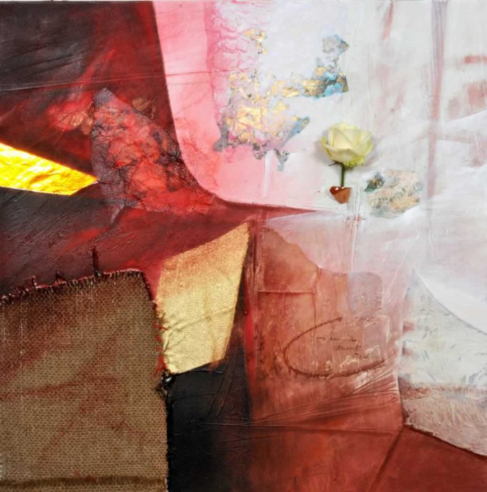 Fausto Minestrini-una Rosa Per Chiederti Perdono-dipinto 80x80 Cod 0900102